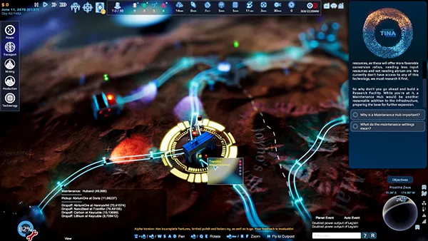 Base Building auf der Planetenoberfläche